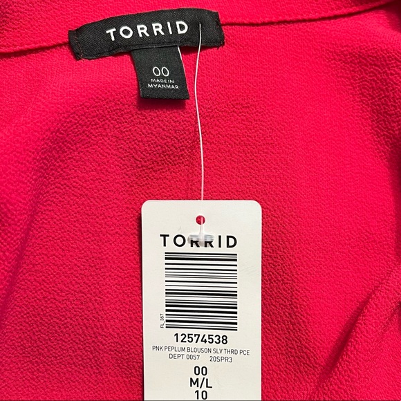 Hot pink tie front blazer top - Picture 4 of 4